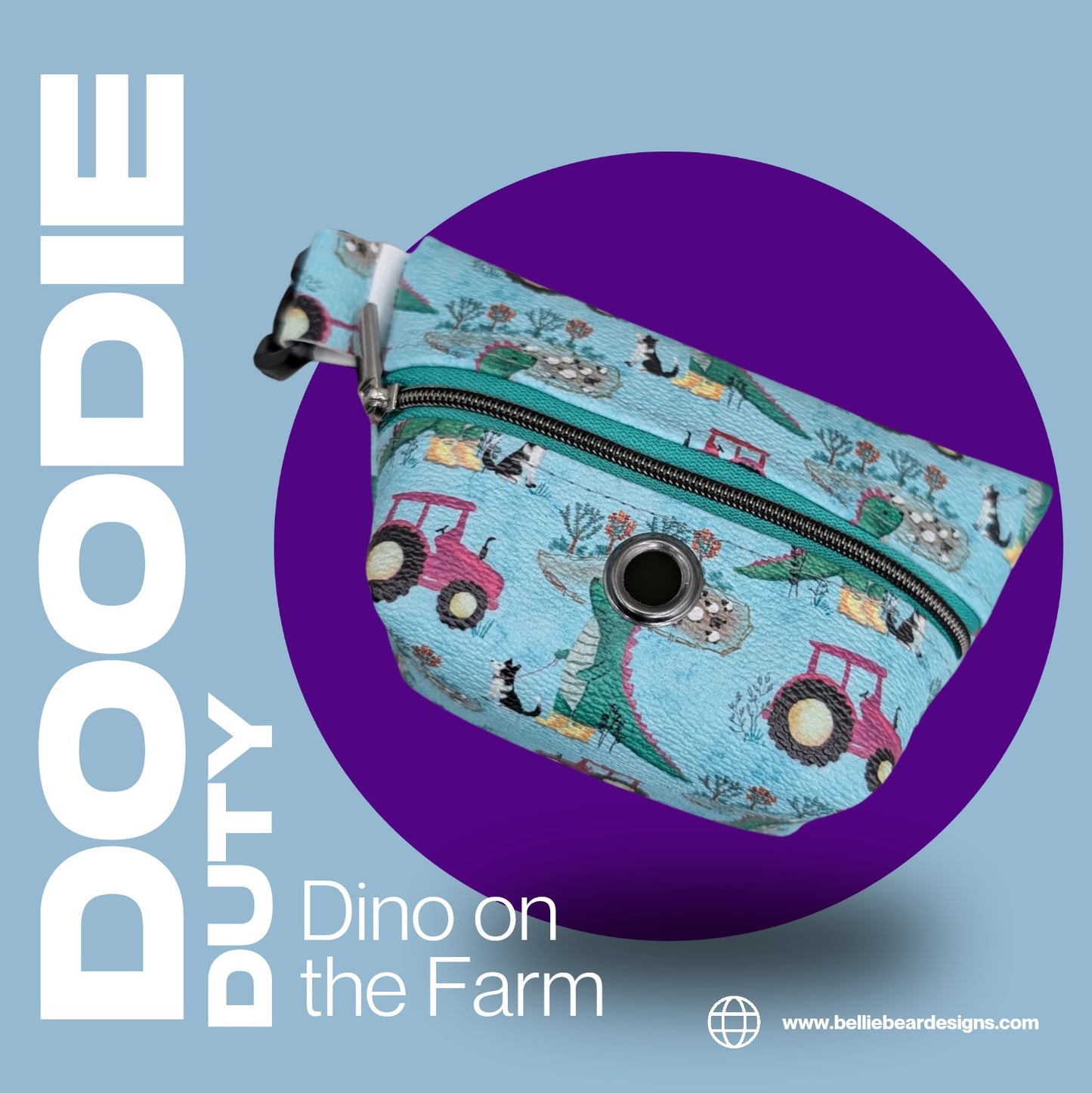Doodie Duty Bags- Dino on the Farm (New Design)