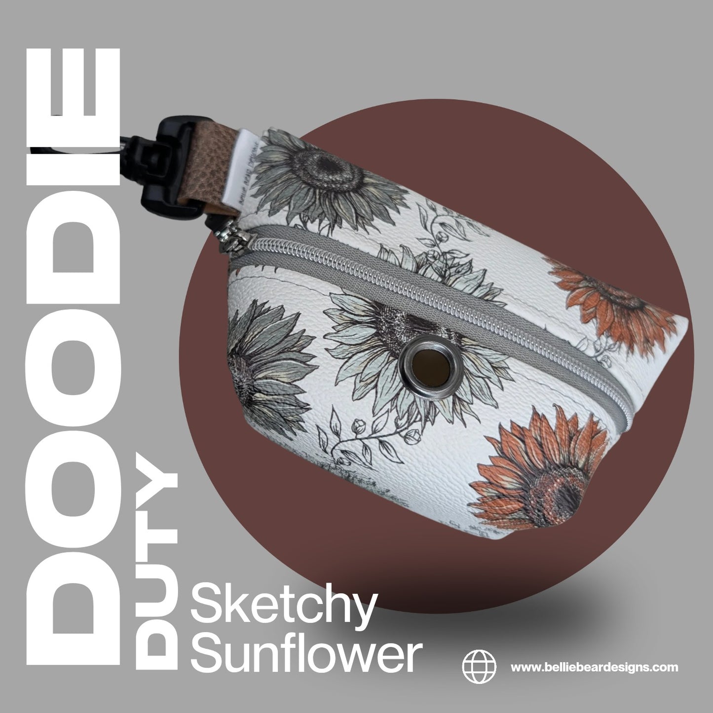 Doodie Duty Bags- Sketchy Sunflower (New Design)