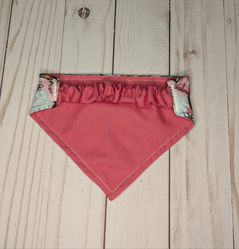 Fancy Pink Dinos Scrunchie bandana