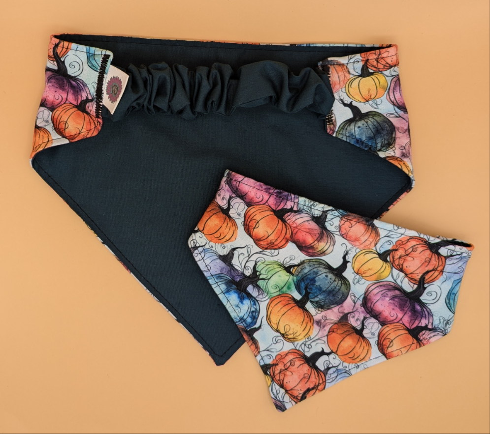 Watercolor Pumpkins Scrunchie bandana