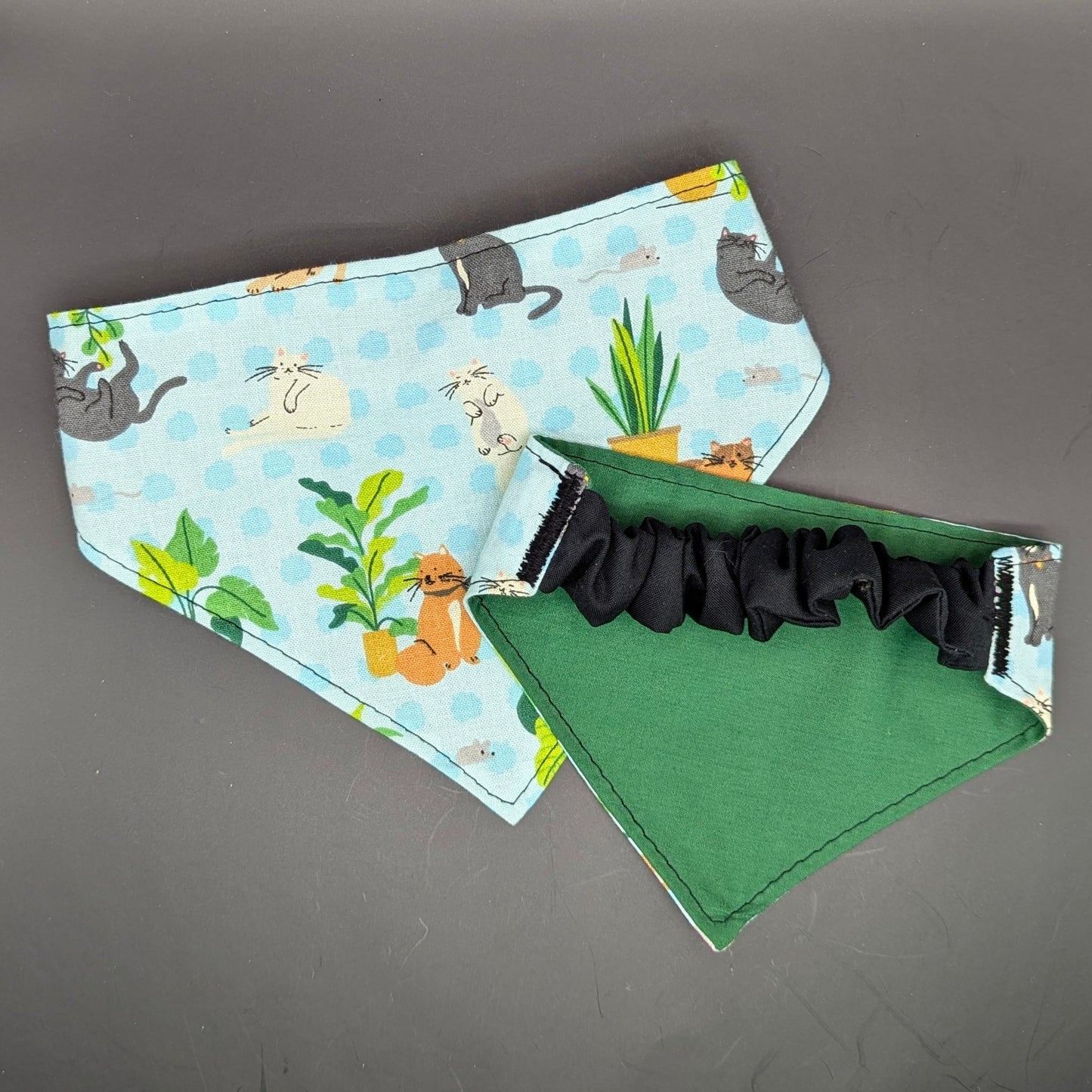Cats and Plants Scrunchie Bandana