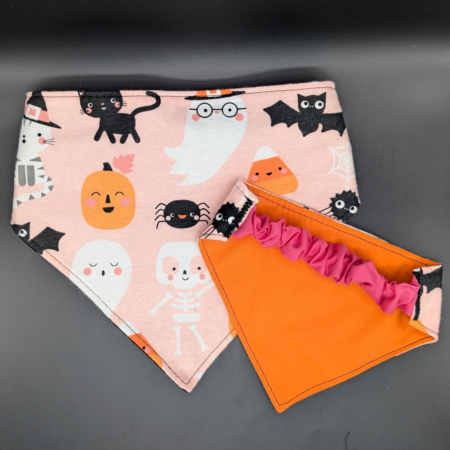 Pink Halloween Icons Scrunchie Bandana