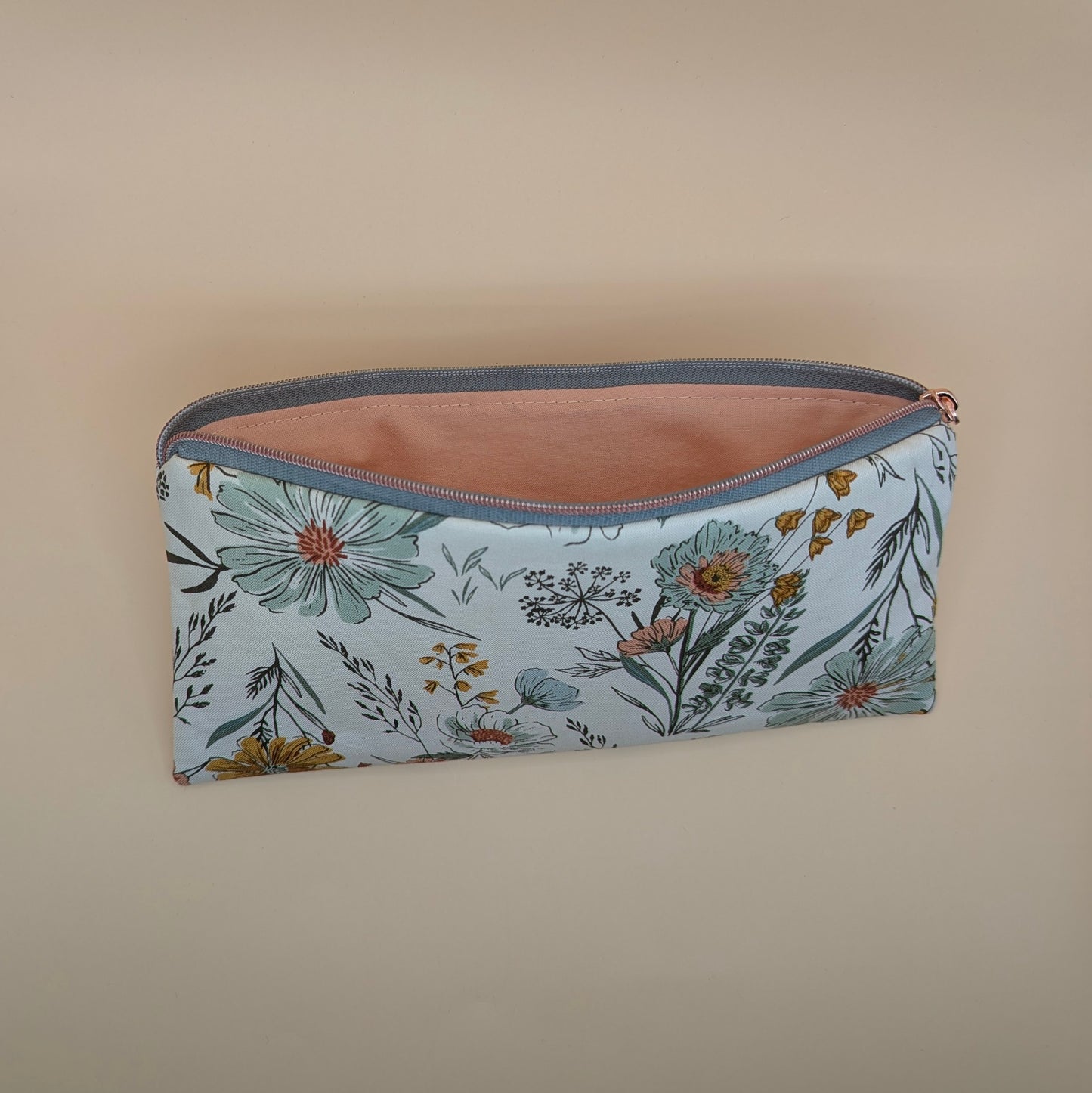 Cream Floral Clutch Bag