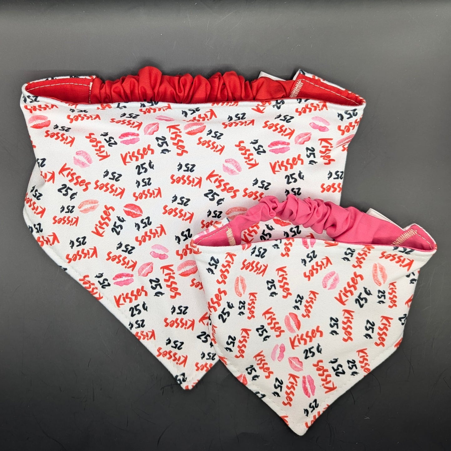 25¢ Kisses Valentine's Day Scrunchie Pet Bandana