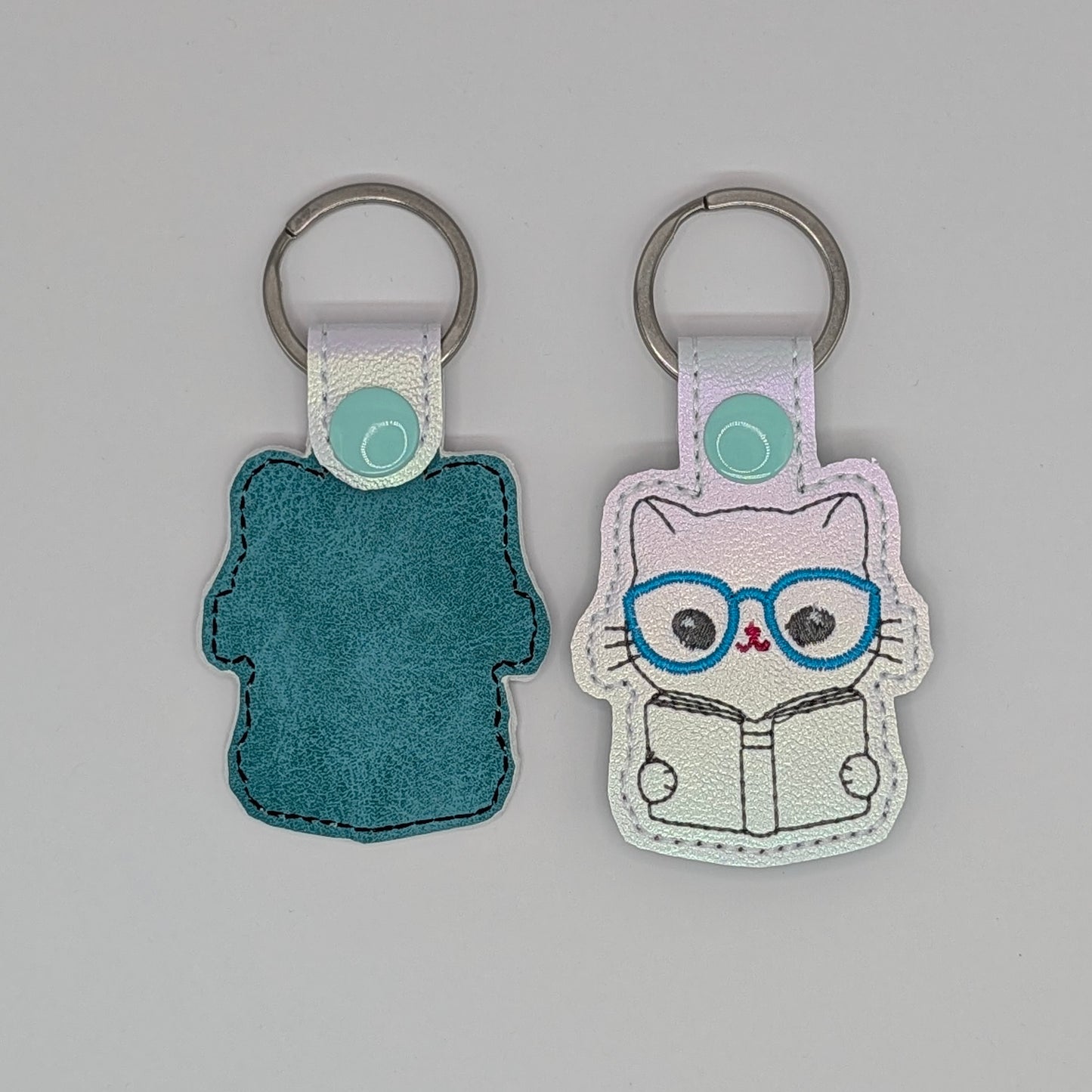 Reading Cat Keychains