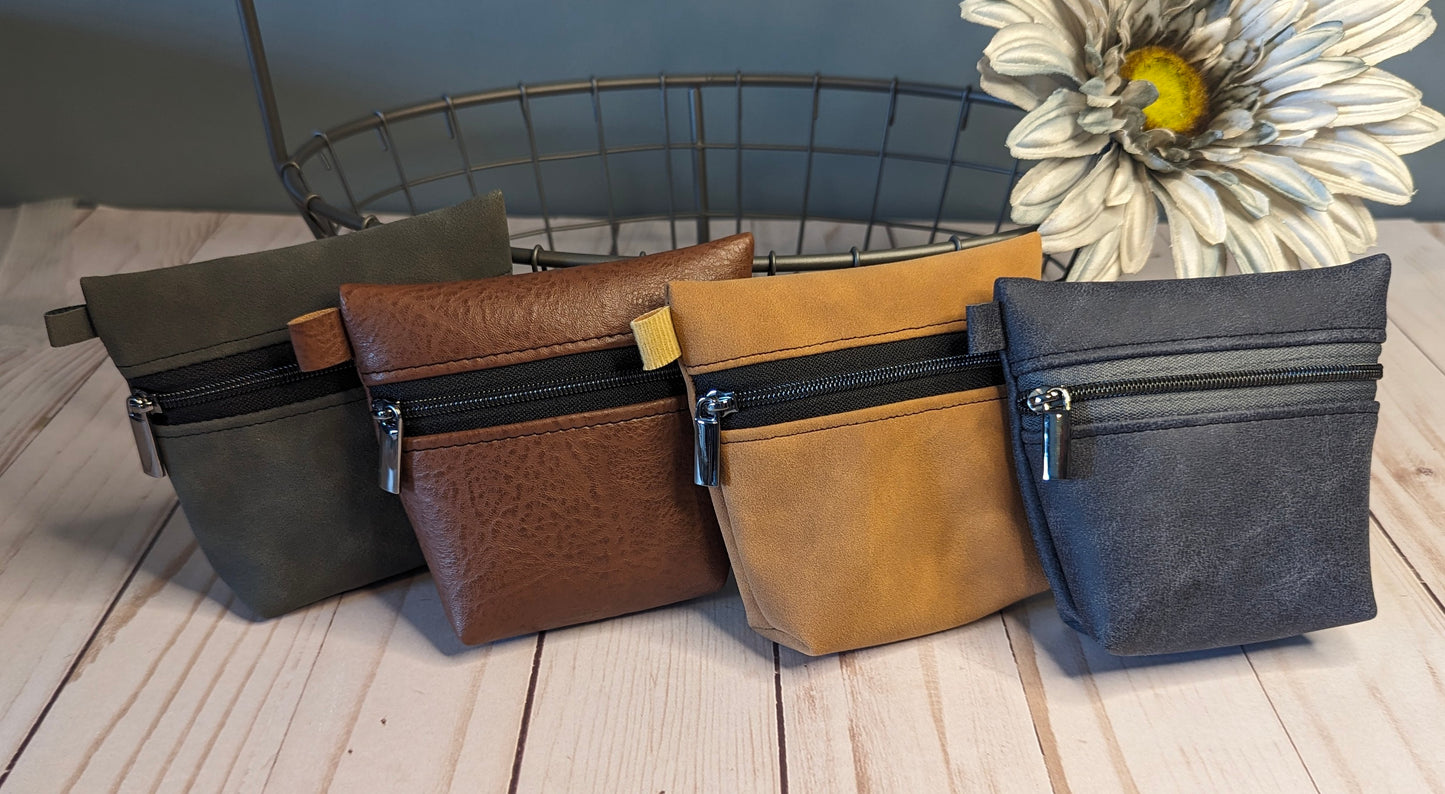 Faux Suede Mini Pouch