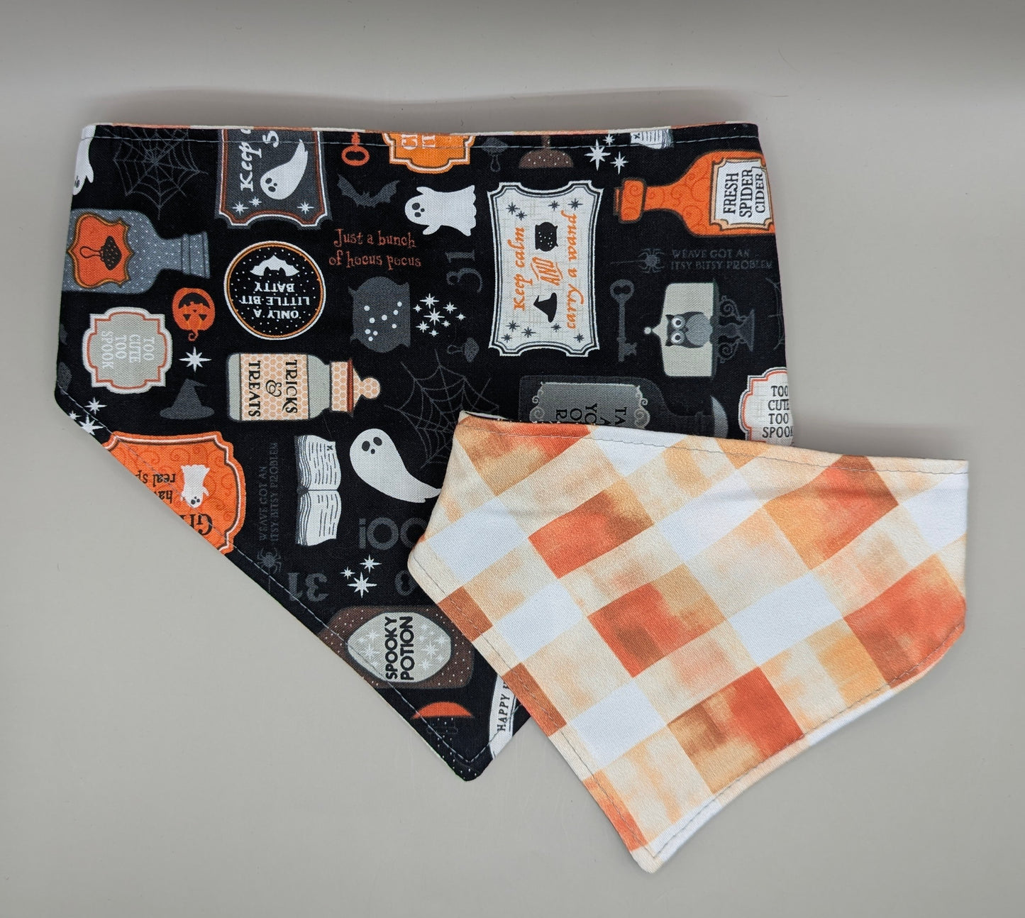 Black Potions Scrunchie Bandana-Reversible