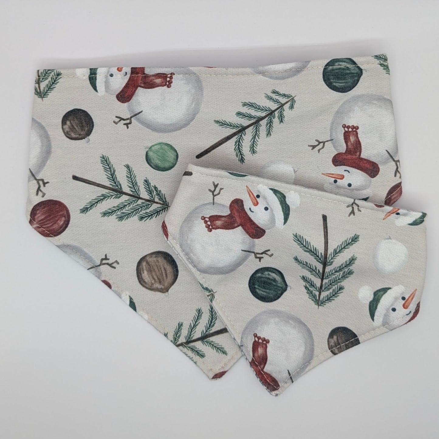 Snowman Scrunchie Bandana- Reversible