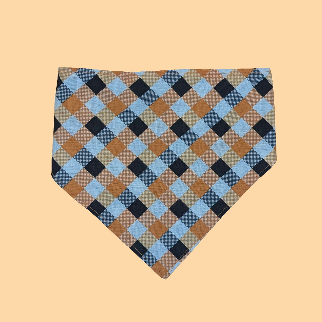 Floral Skull/Plaid Bandana-Reversible