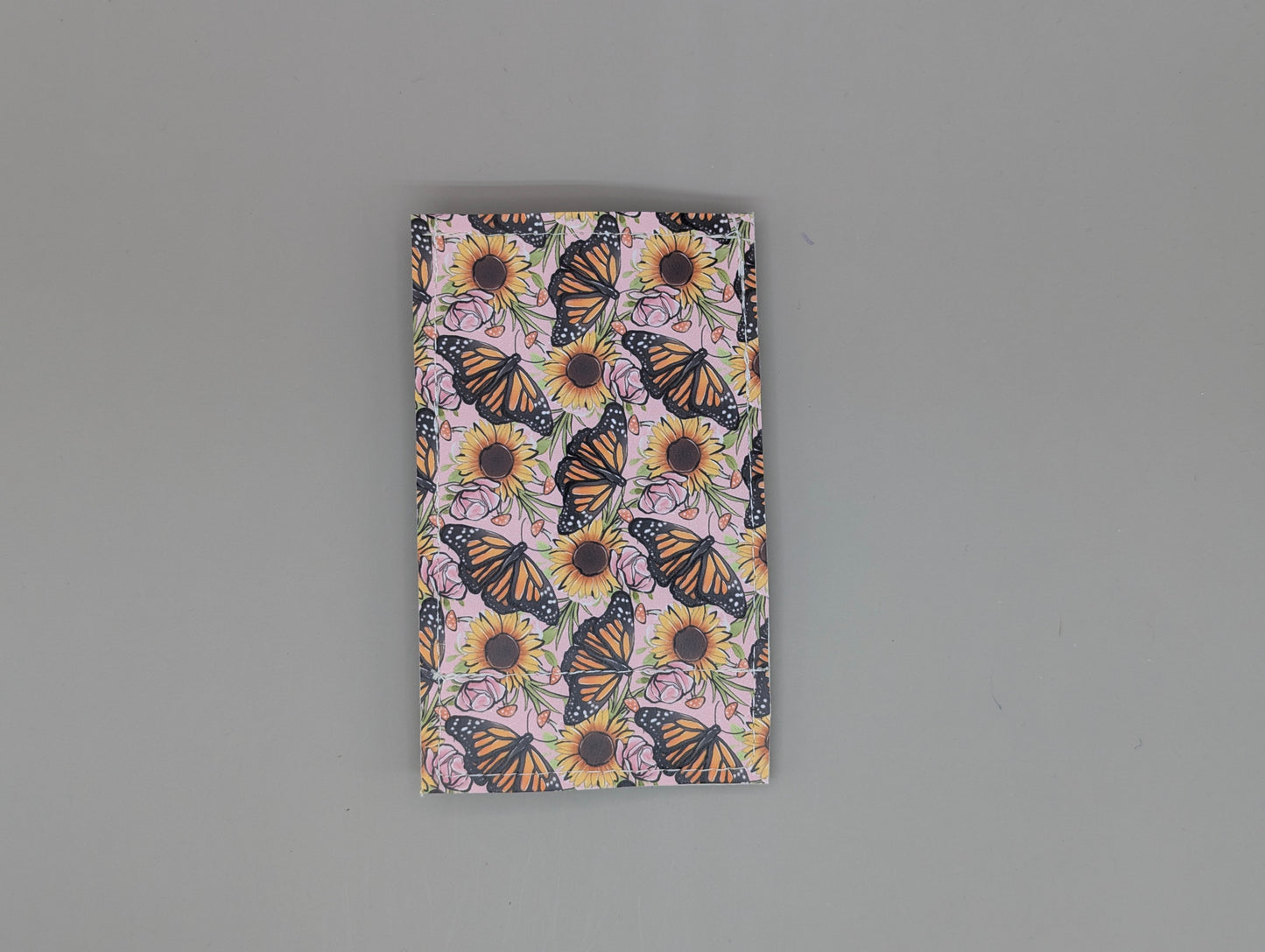 Card wallet /w coin pocket- Sunflower Butterfly