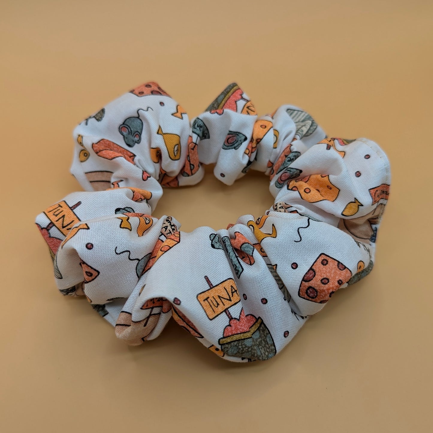 Cheese and Wine (Cat) Hair Scrunchie