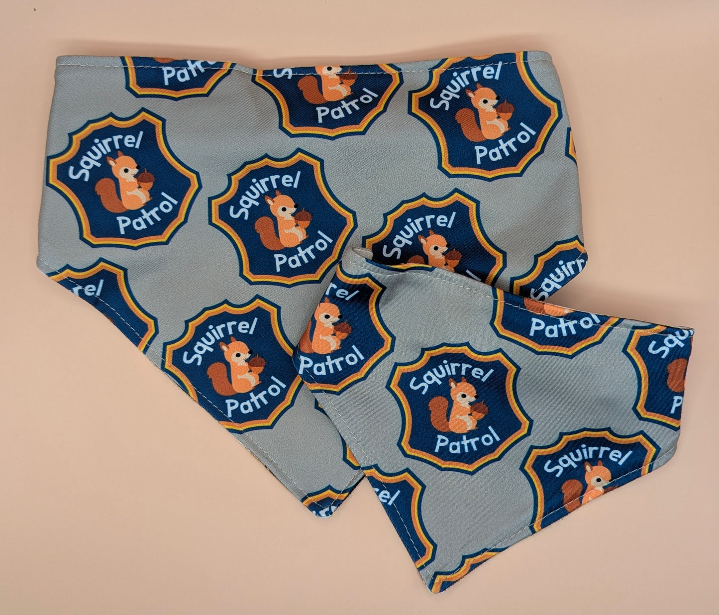 Squirrel Patrol Scrunchie Bandana-reversible