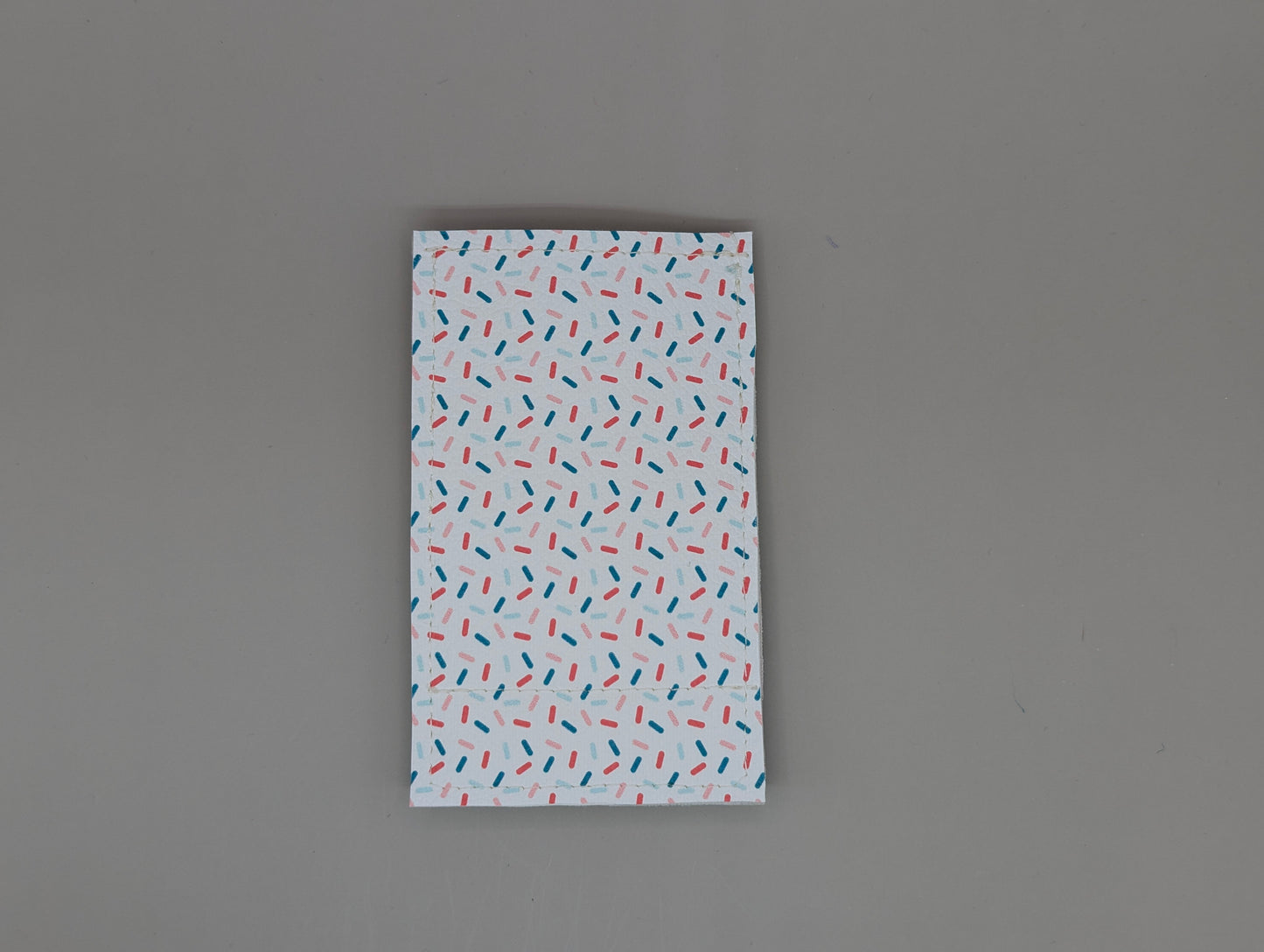 Card wallet /w coin pocket- Blue sprinkle cone