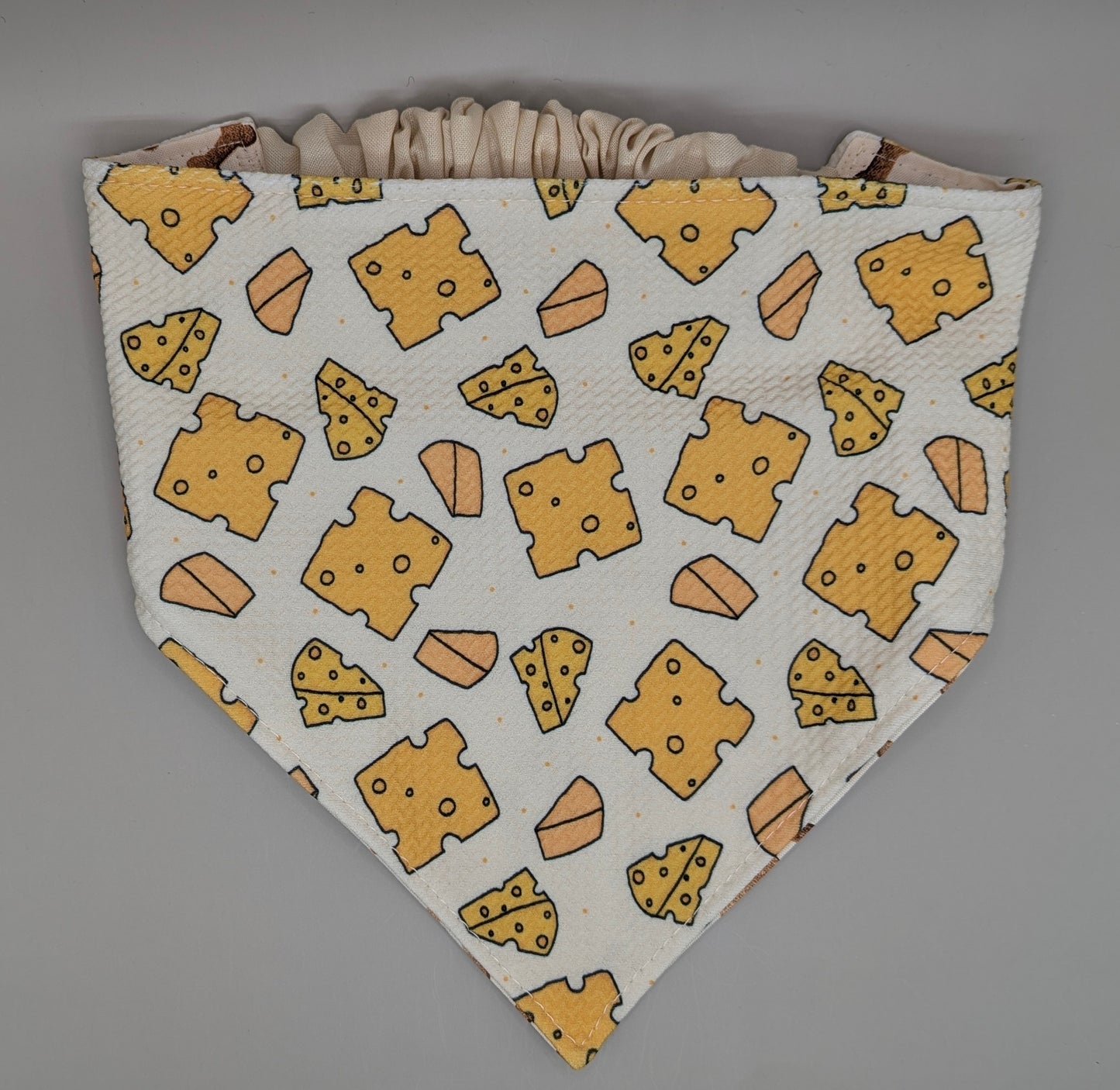 Cheese Scrunchie Bandana-reversible