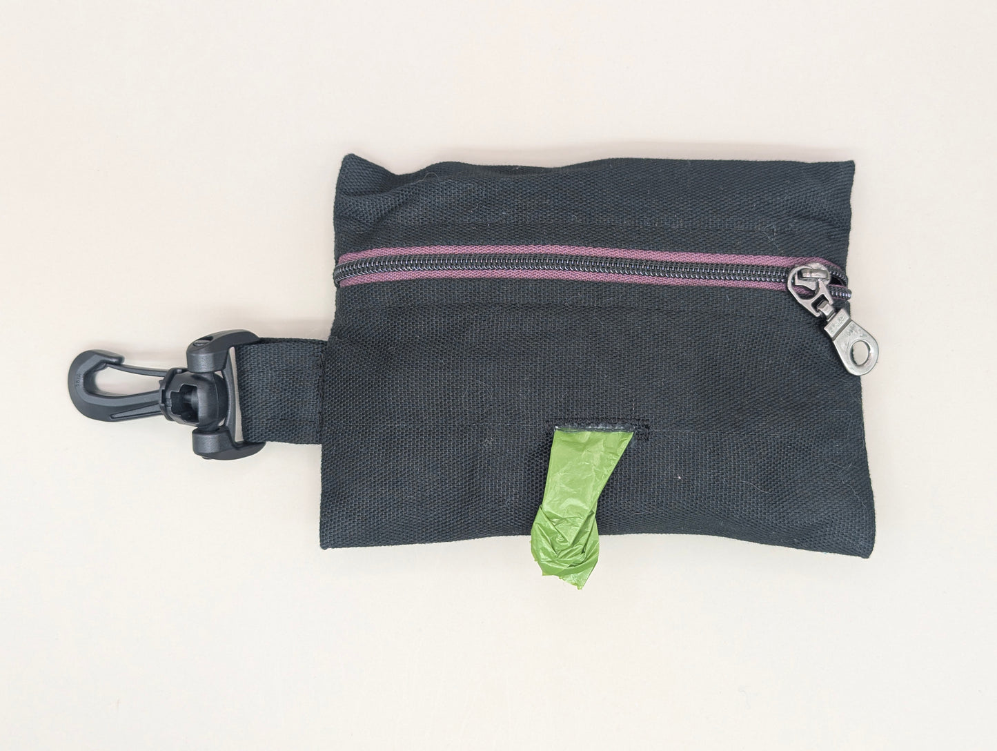 Doodie Duty Bags- Black with Purple Zipper