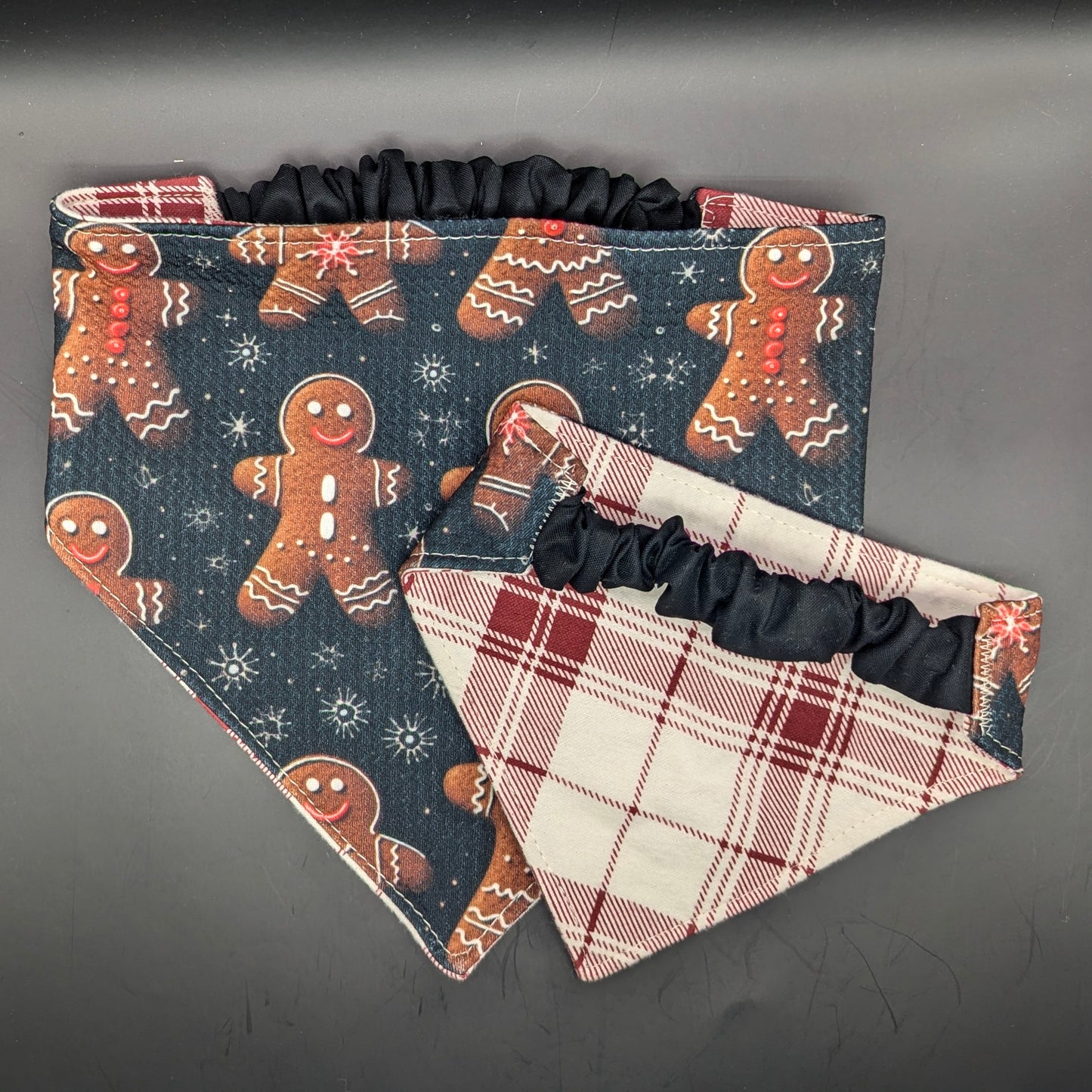 Gingerbread Dark with Plaid - Reversible