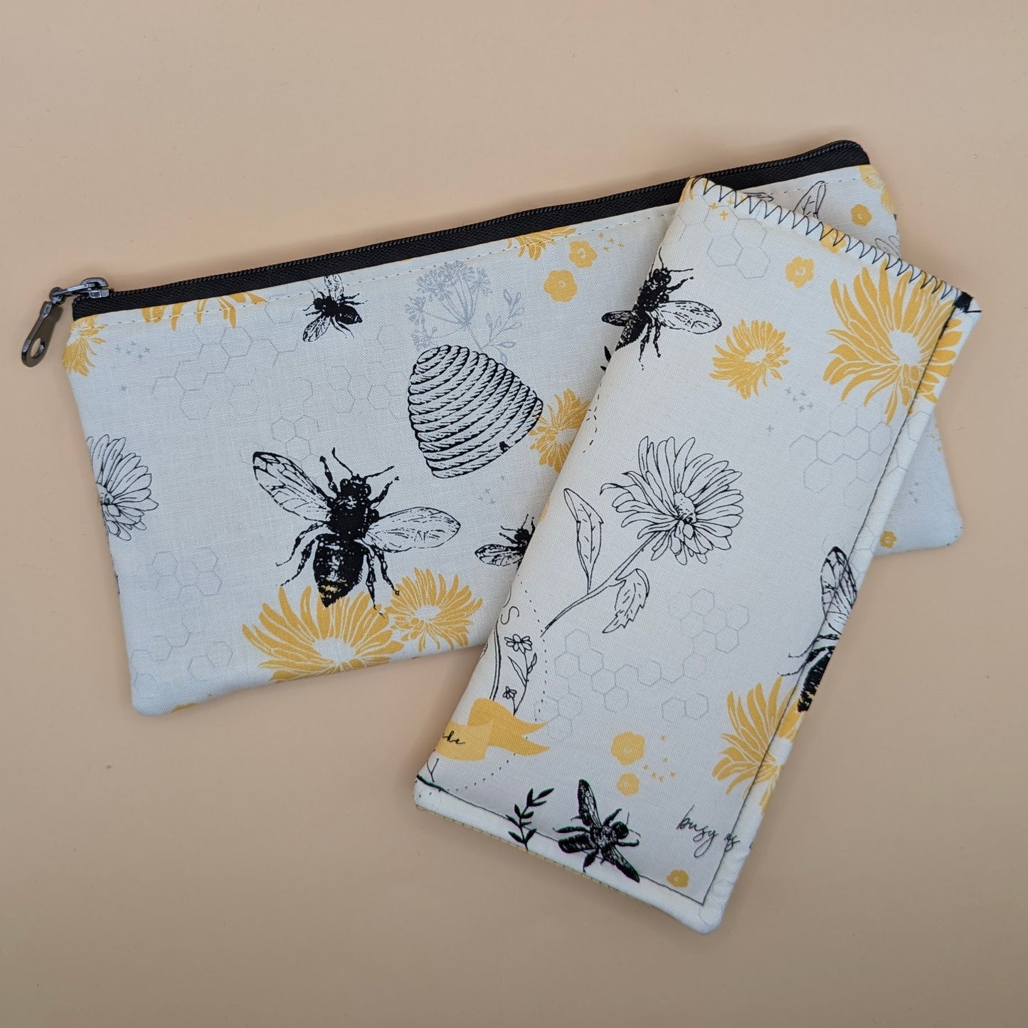 Bees and Daisy Clutch Bag