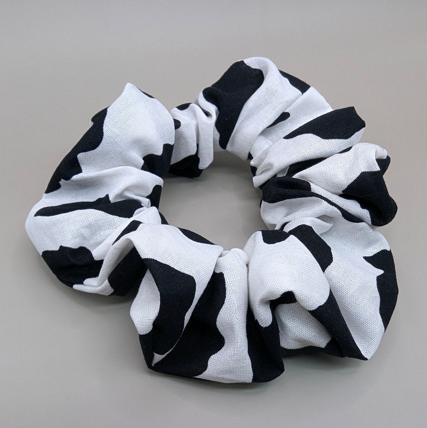 Cow Print Hair Scrunchie