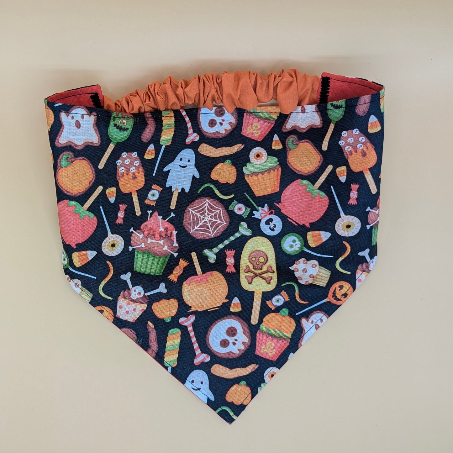 Trick or Treat candy Scrunchie bandana
