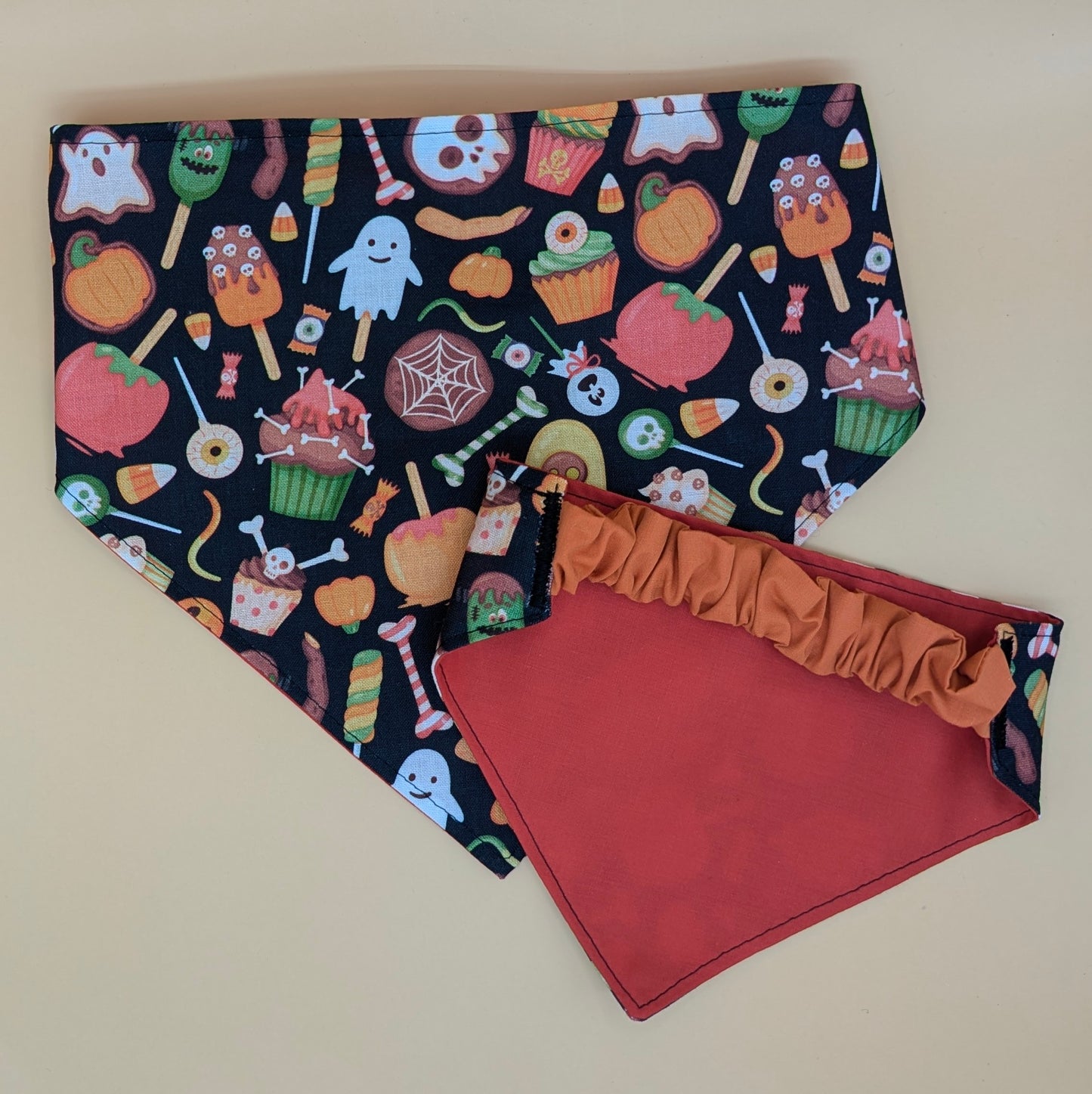 Trick or Treat candy Scrunchie bandana