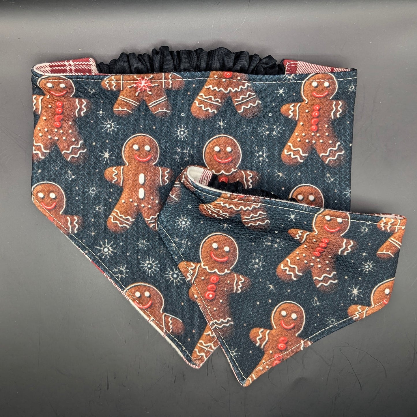 Gingerbread Dark with Plaid - Reversible