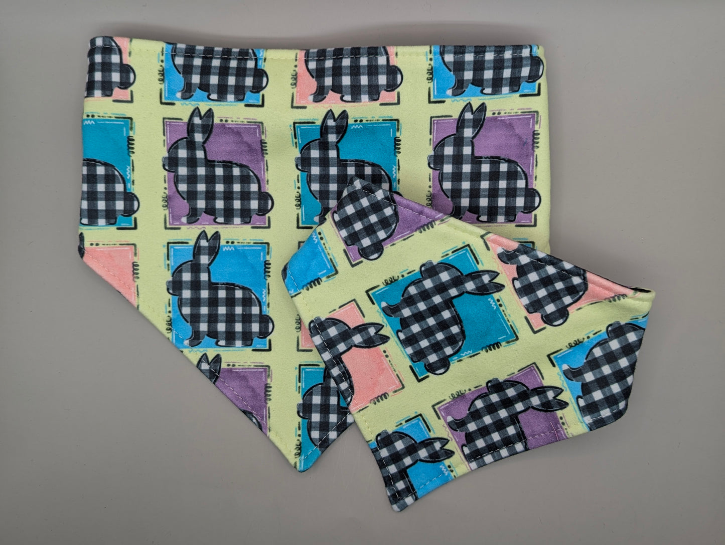 Plaid Bunny Scrunchie Bandana