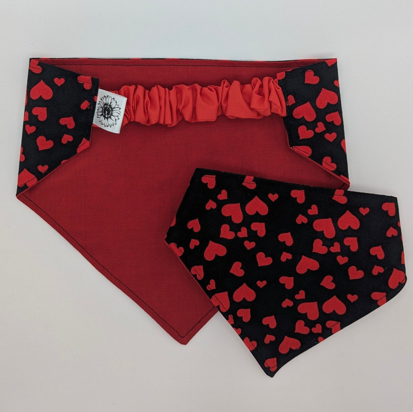 Floating Hearts Scrunchie Pet Bandana
