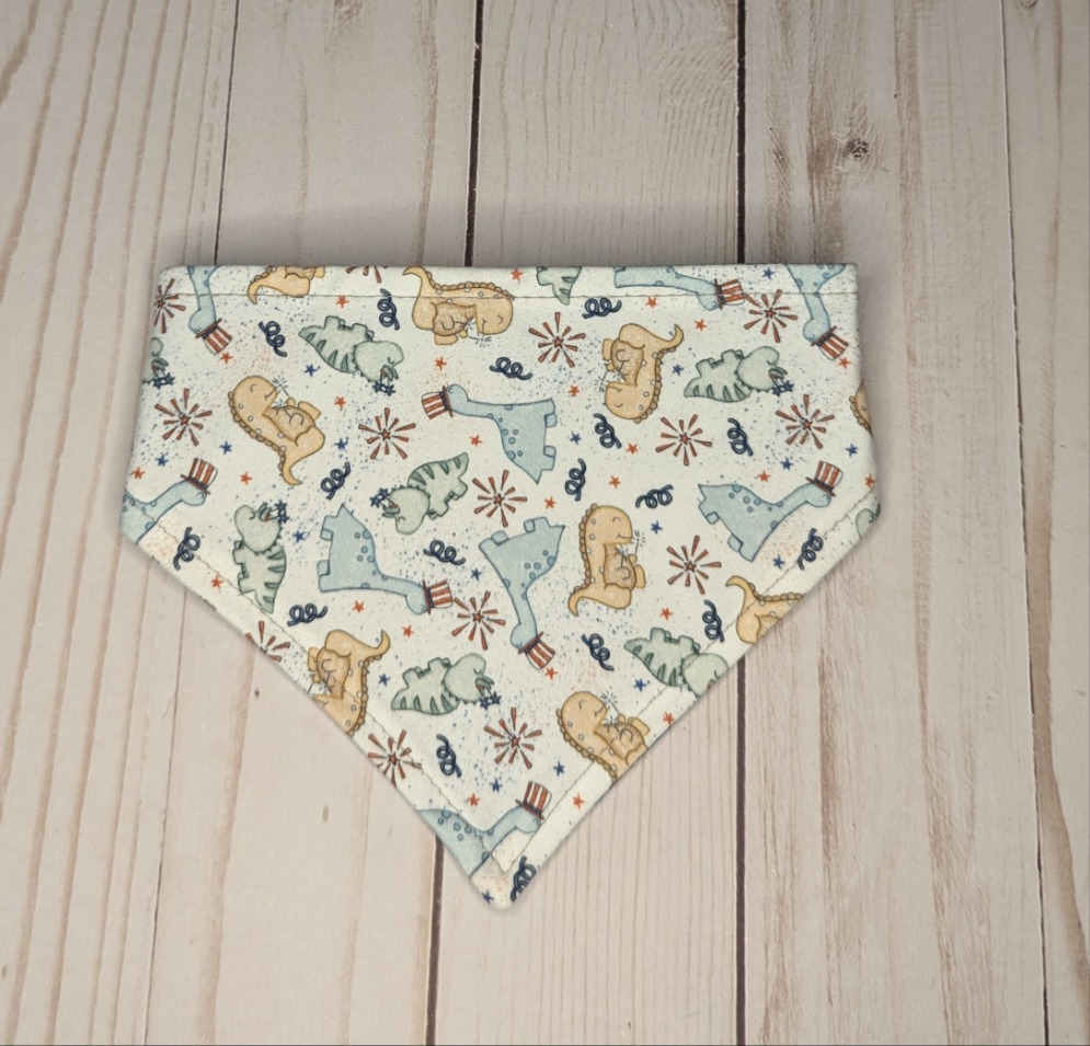 Patriotic Dinos Scrunchie bandana
