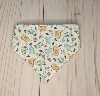 Patriotic Dinos Scrunchie bandana