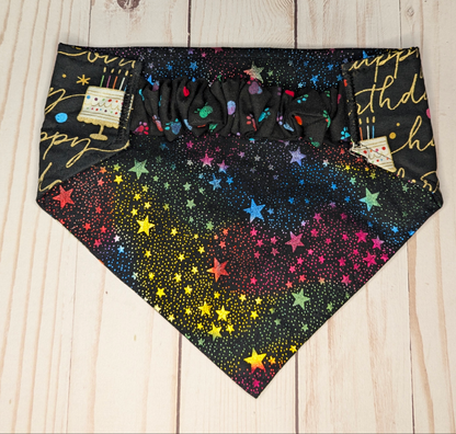 Happy Birthday Scrunchie Bandana-Reversible