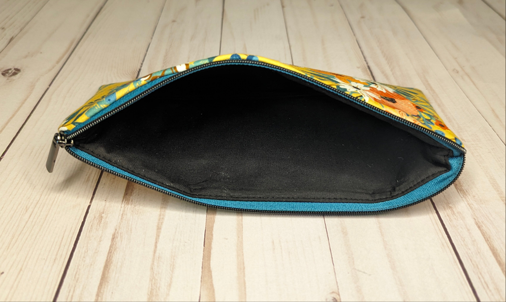 Bright Yellow Floral Clutch Bag