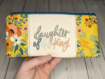 Bright Yellow Floral Clutch Bag