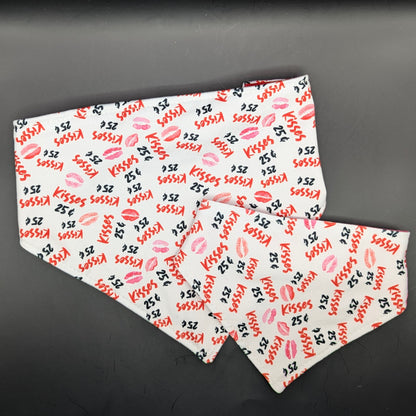 25¢ Kisses Valentine's Day Scrunchie Pet Bandana