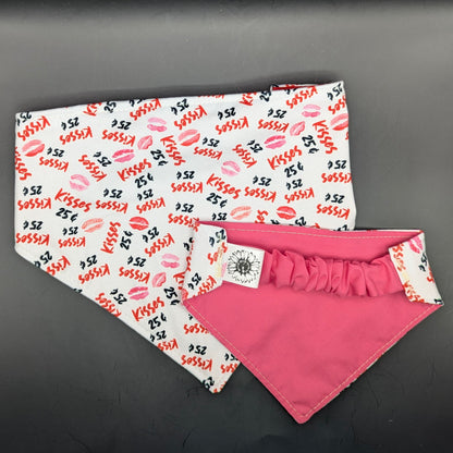 25¢ Kisses Valentine's Day Scrunchie Pet Bandana