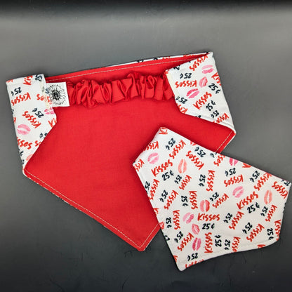 25¢ Kisses Valentine's Day Scrunchie Pet Bandana