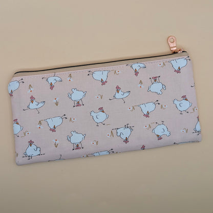 Pink Wandering Chicken Clutch Bag
