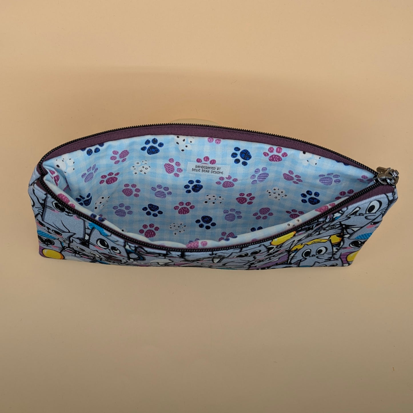Many Cat Faces Clutch Bag