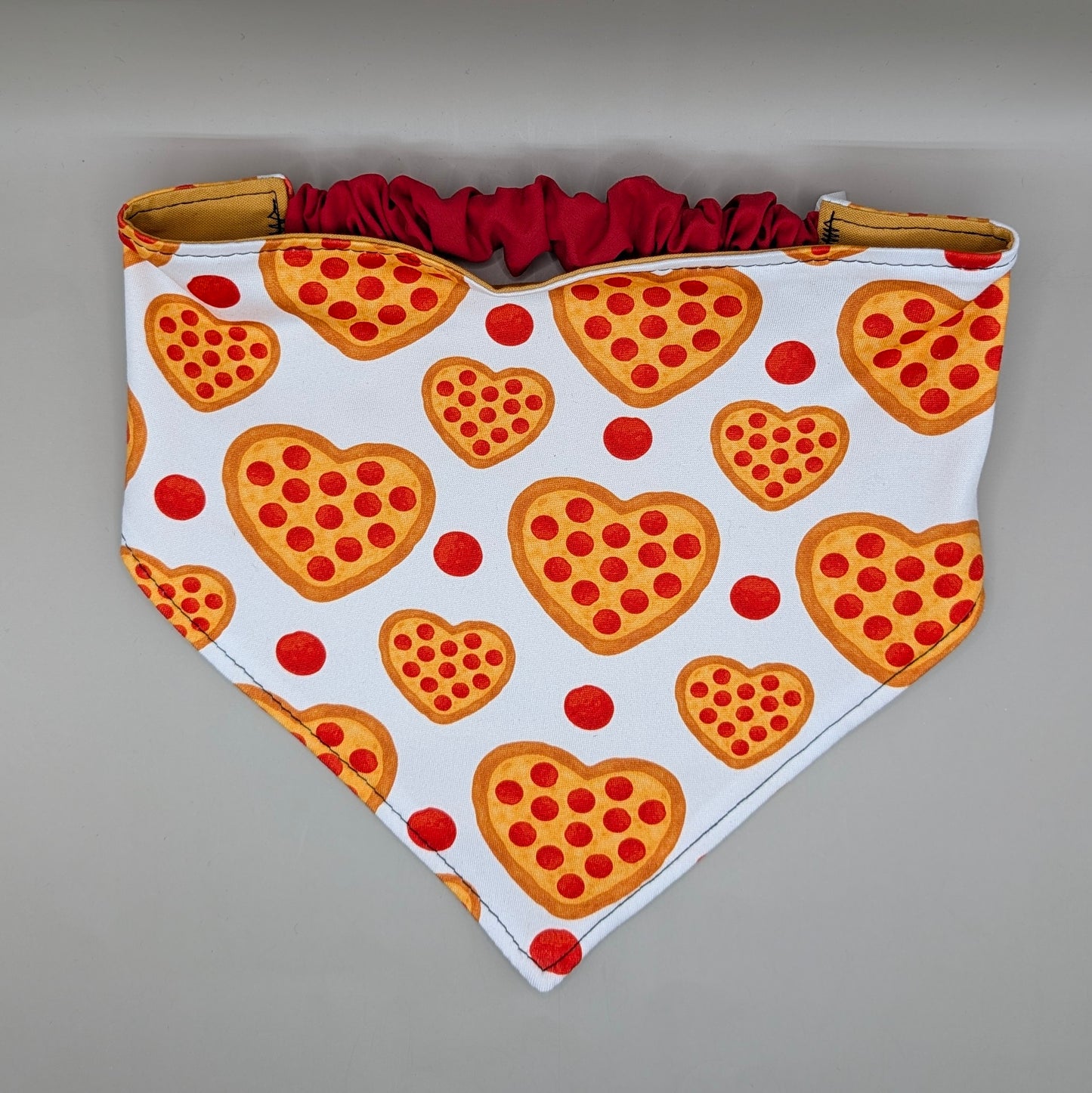 Scrunchie Bandanas (single side)- Pizza my Heart