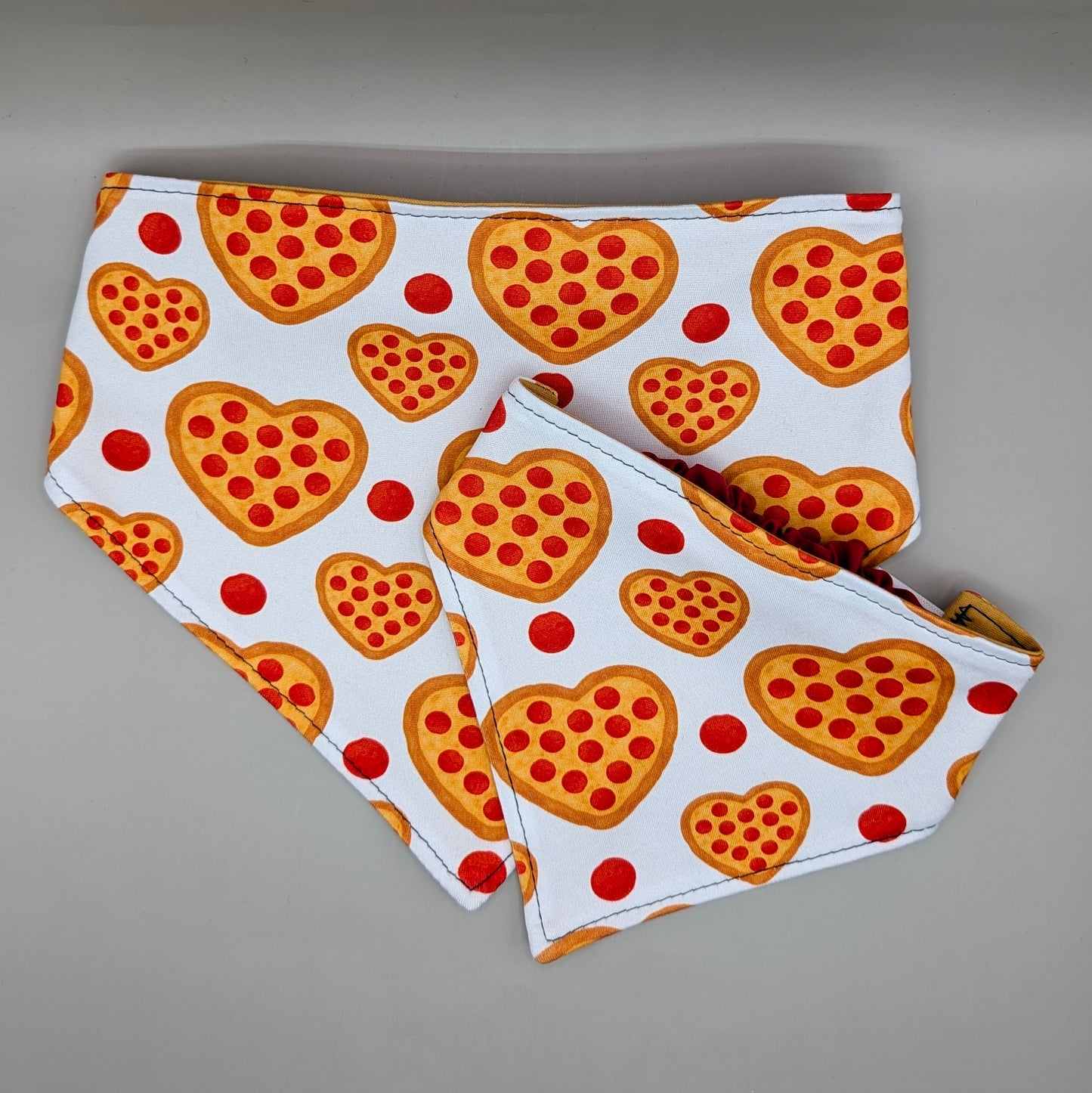 Scrunchie Bandanas (single side)- Pizza my Heart