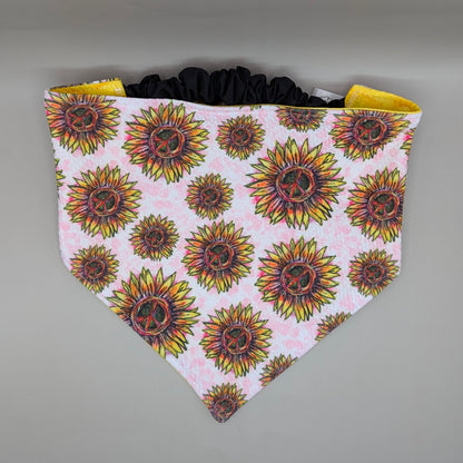 Scrunchie Bandanas (single side)- Sunflower Peace