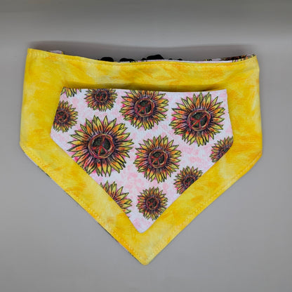 Scrunchie Bandanas (single side)- Sunflower Peace