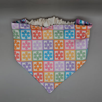 Reversible Scrunchie Bandana- Retro Tie-dye