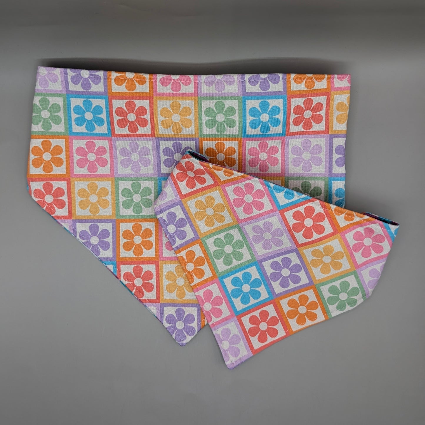 Reversible Scrunchie Bandana- Retro Tie-dye