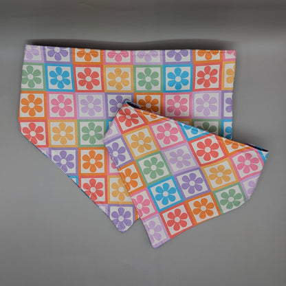 Reversible Scrunchie Bandana- Retro Tie-dye