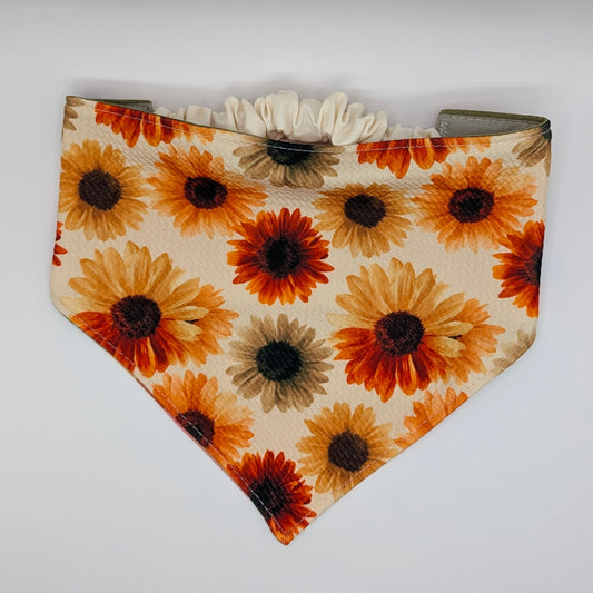 Reversible Scrunchie Bandana- Fall Sunflower