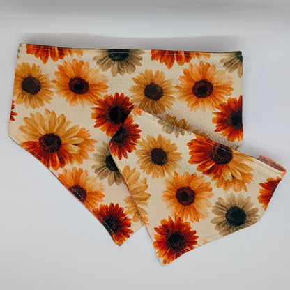 Reversible Scrunchie Bandana- Fall Sunflower