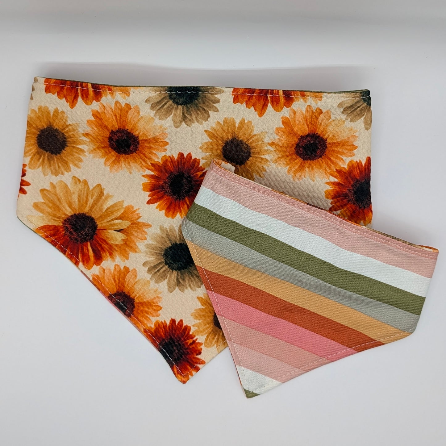 Reversible Scrunchie Bandana- Fall Sunflower