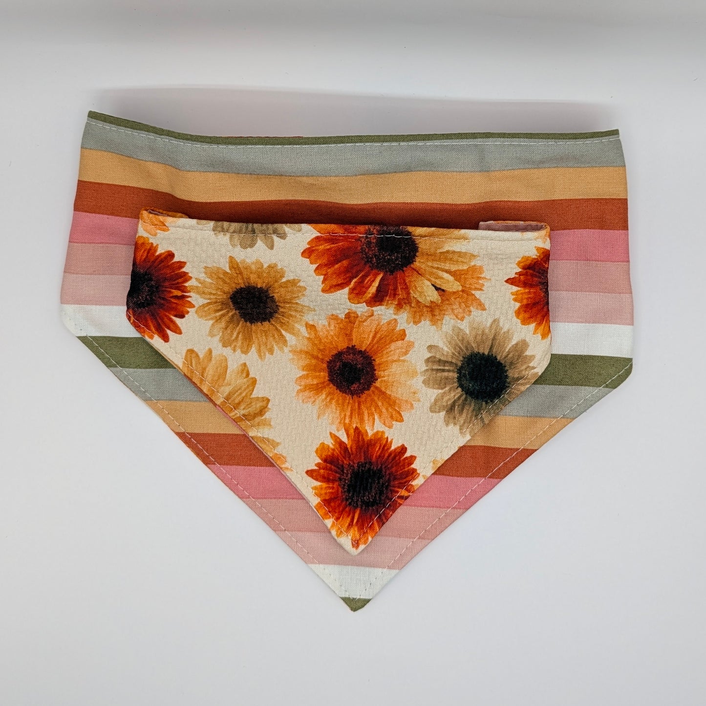 Reversible Scrunchie Bandana- Fall Sunflower