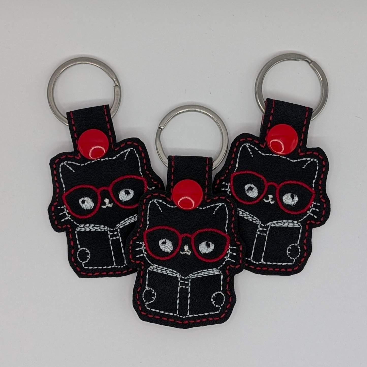 Reading Cat Keychains