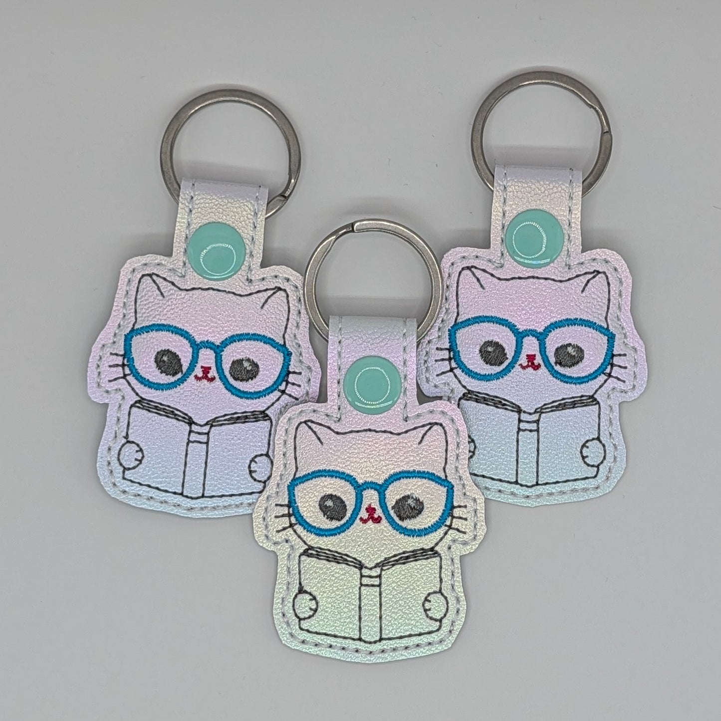 Reading Cat Keychains